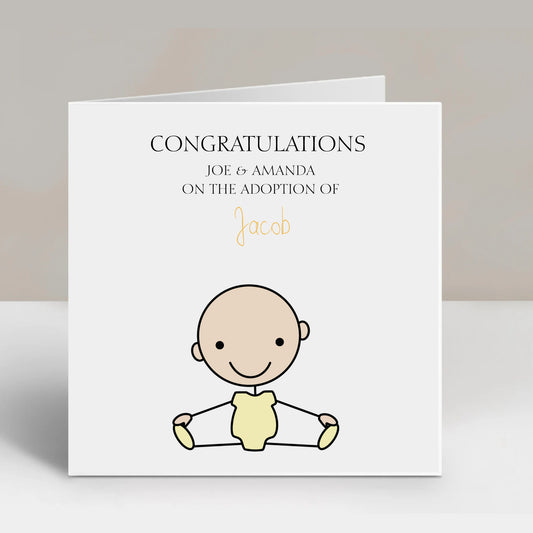 Personalised Adoption Forever Family Card Baby