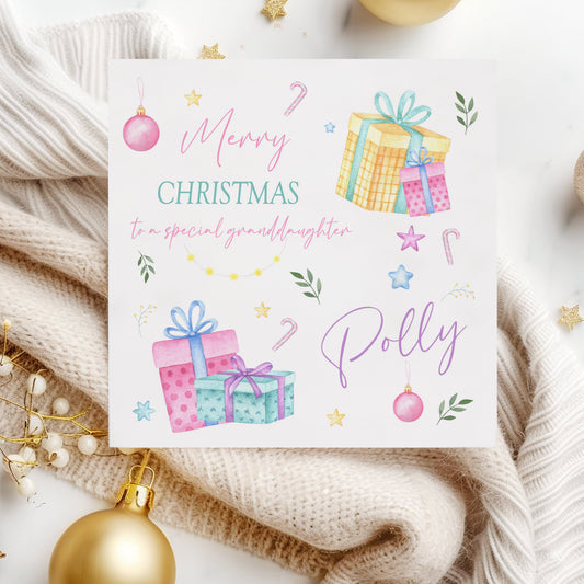 Christmas Card Watercolour Parcels