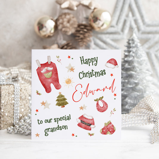 Personalised Christmas Card For Babies