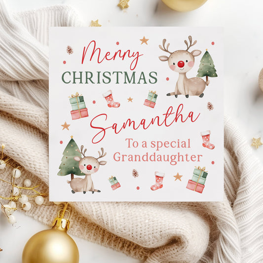Personalised Christmas Card 'Reindeer'