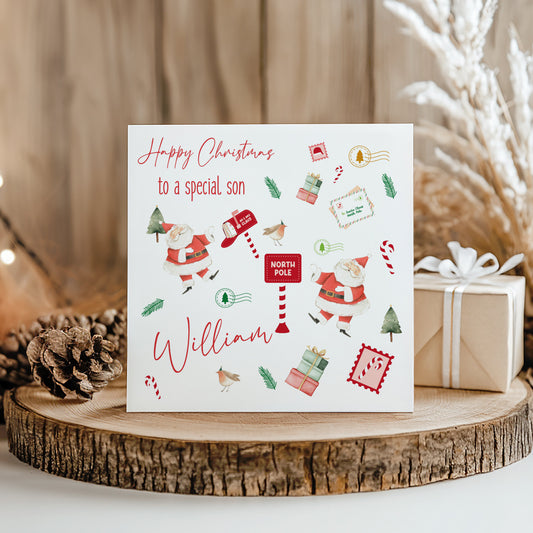 Personalised Christmas Card 'Santa'