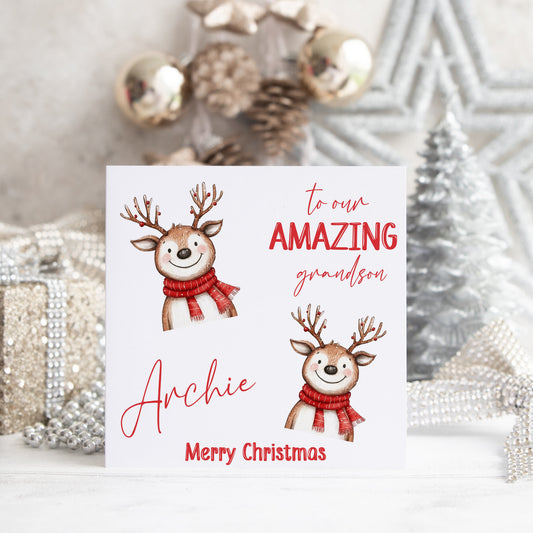 Personalised Christmas Card 'Reindeer'