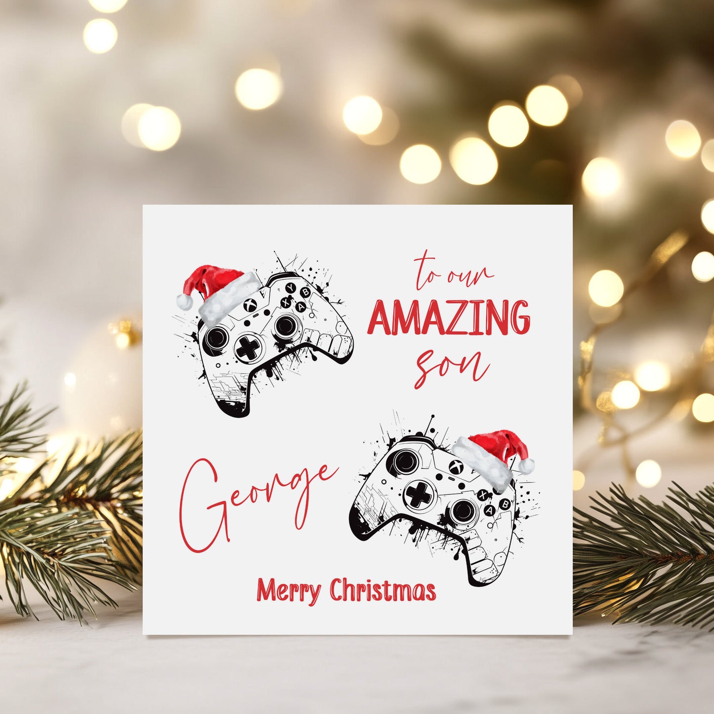 Personalised Christmas Card 'Gamer'