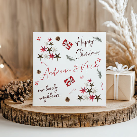 Personalised Christmas Card 'Star Tree'