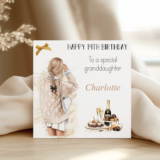 Personalised Birthday Card For Girls Sweater Girl