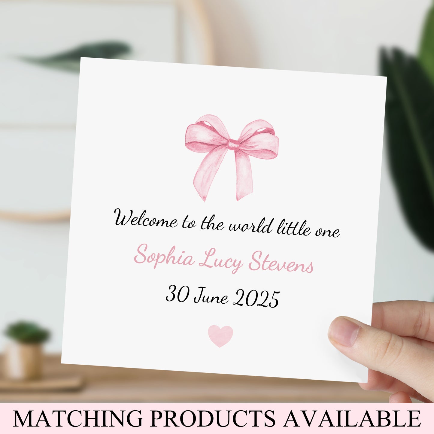 New Baby Wrapping Paper Welcome to the World Baby Girl