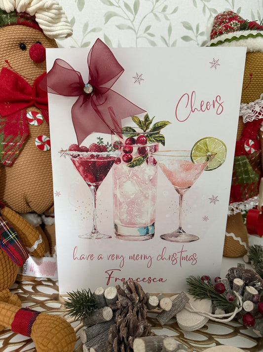 Personalised Christmas Card Cocktails