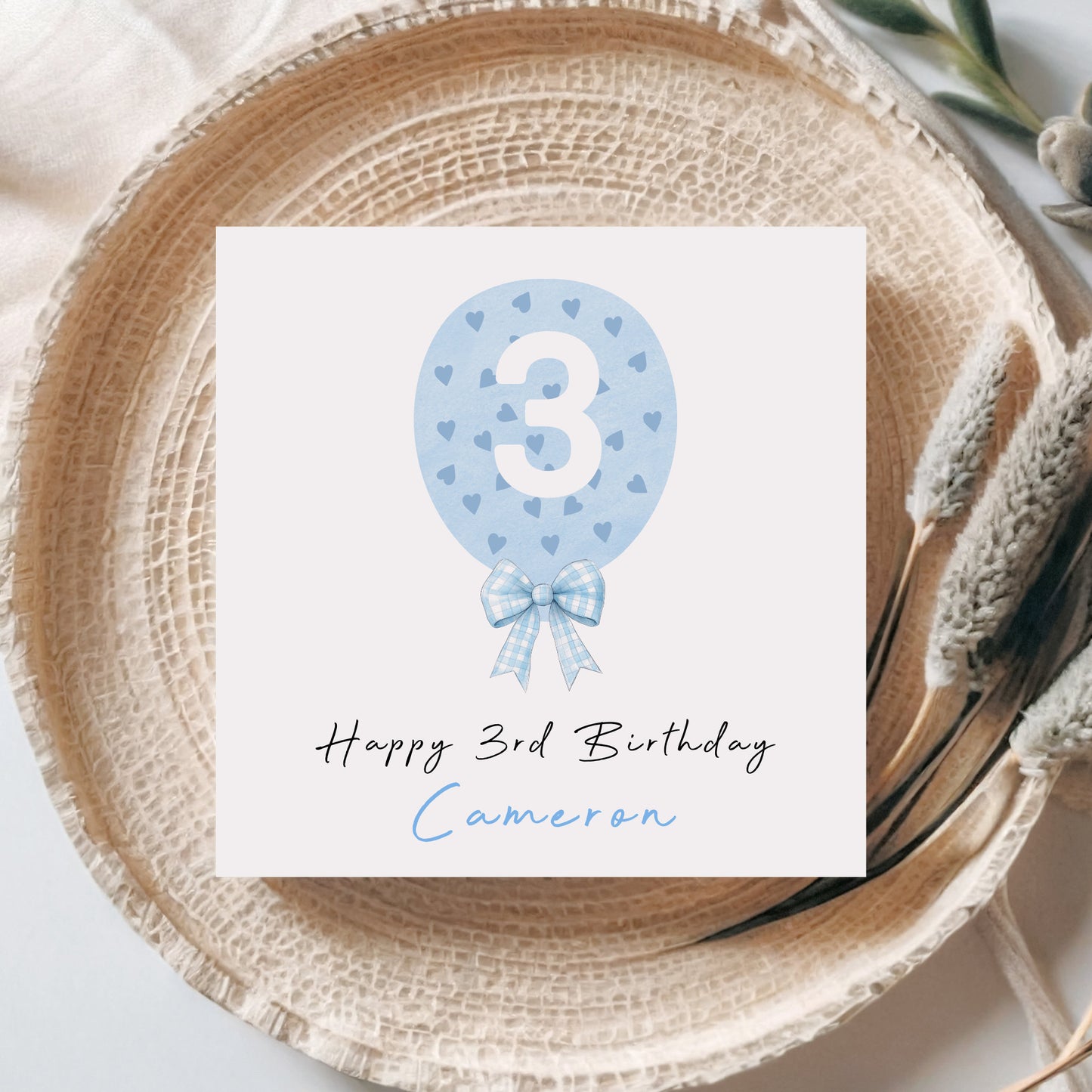 Birthday Card Wallet Gift Voucher Blue Love Heart Balloon