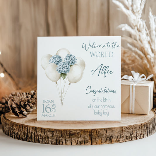 Personalised New Baby Card For New Parents