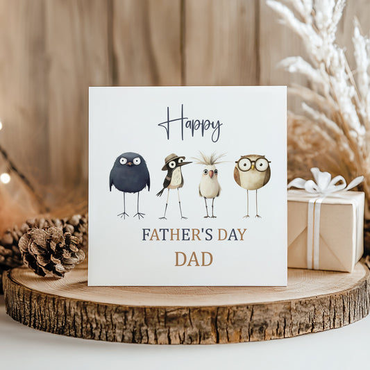 Personalised Father's Day Card Birds