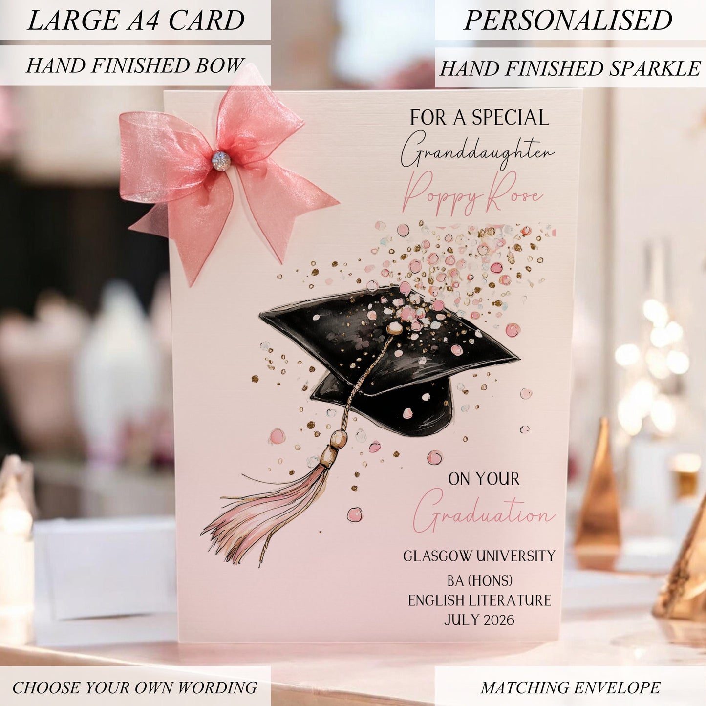 Personalised Graduation Congratulations Card