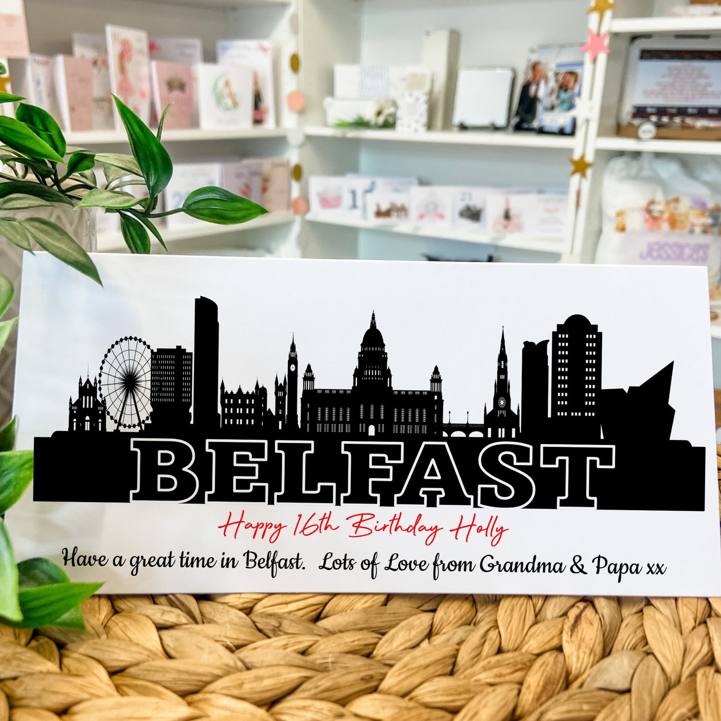 Personalised Money Wallet Travel Voucher Belfast Holiday Birthday Gift Weekend Away