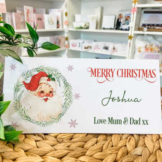 Santa Claus Christmas Money Gift Wallet for Festive Cash Gifting