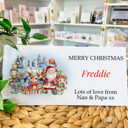 Express Train Christmas Money Gift Wallet for Festive Cash Gifting