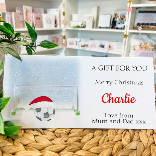 Football Christmas Money Gift Wallet for Festive Cash Gifting