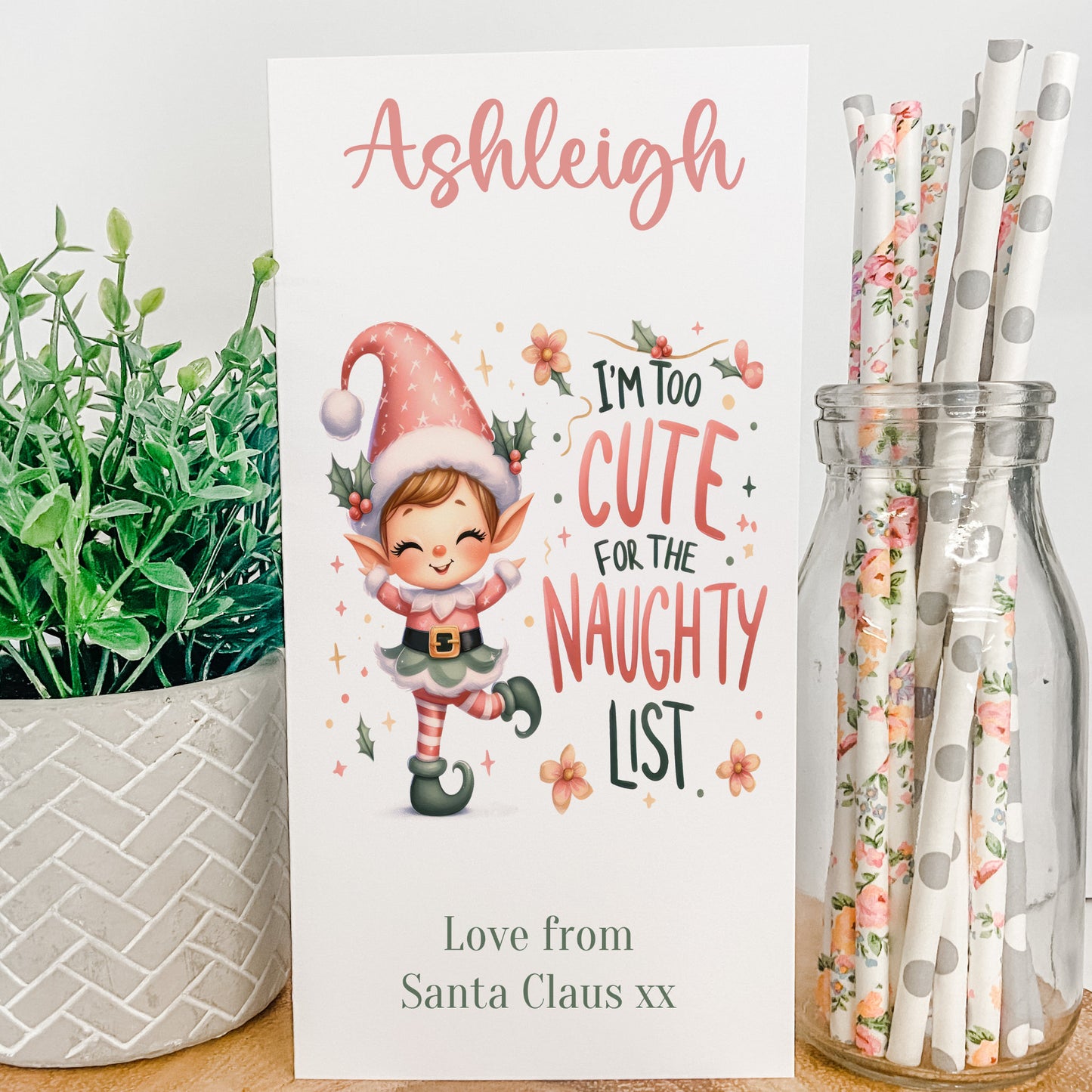 Personalised Christmas Card Wallet for Gifting Cash, Custom Festive Money Holder