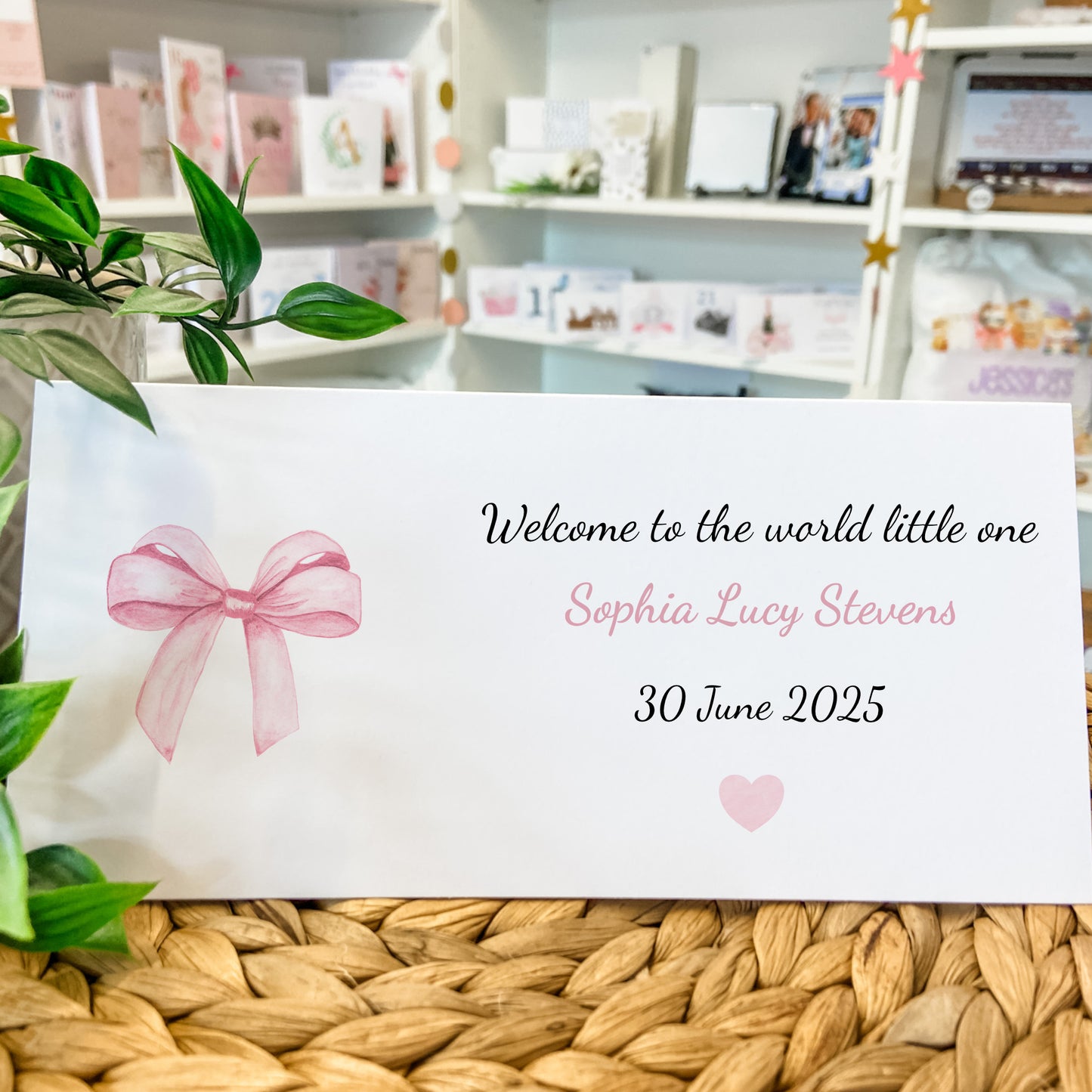 New Baby Wrapping Paper Welcome to the World Baby Girl