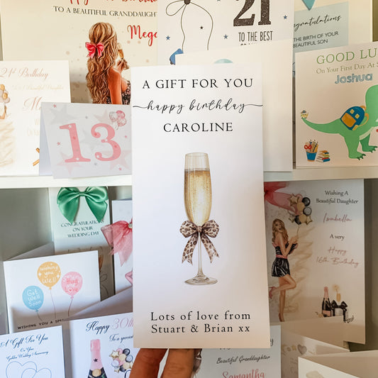 Personalised Birthday Card Money Gift Wallet Voucher