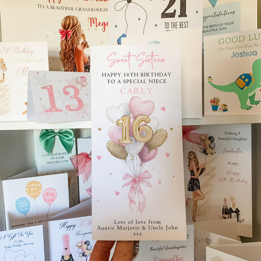 Personalised Birthday Card Money Gift Wallet Voucher