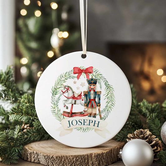 Personalised Christmas Tree Ornament Decoration, Childrens Christmas Keepsake