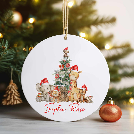 Personalised Christmas Tree Ornament Decoration, Childrens Christmas Keepsake, Babies Christmas