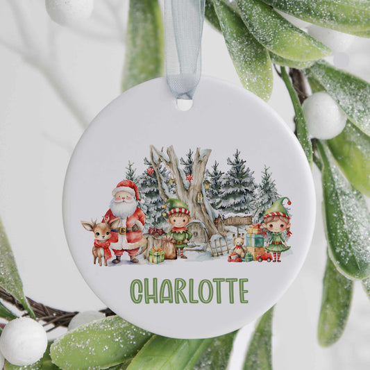 Personalised Christmas Tree Hanging Ornament Decoration