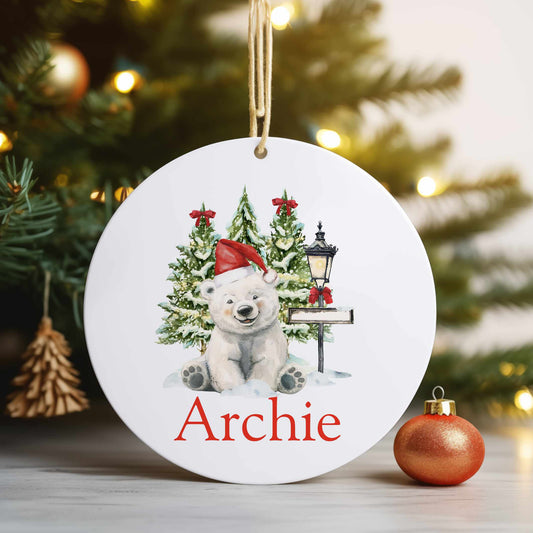 Personalised Christmas Tree Hanging Ornament Decoration