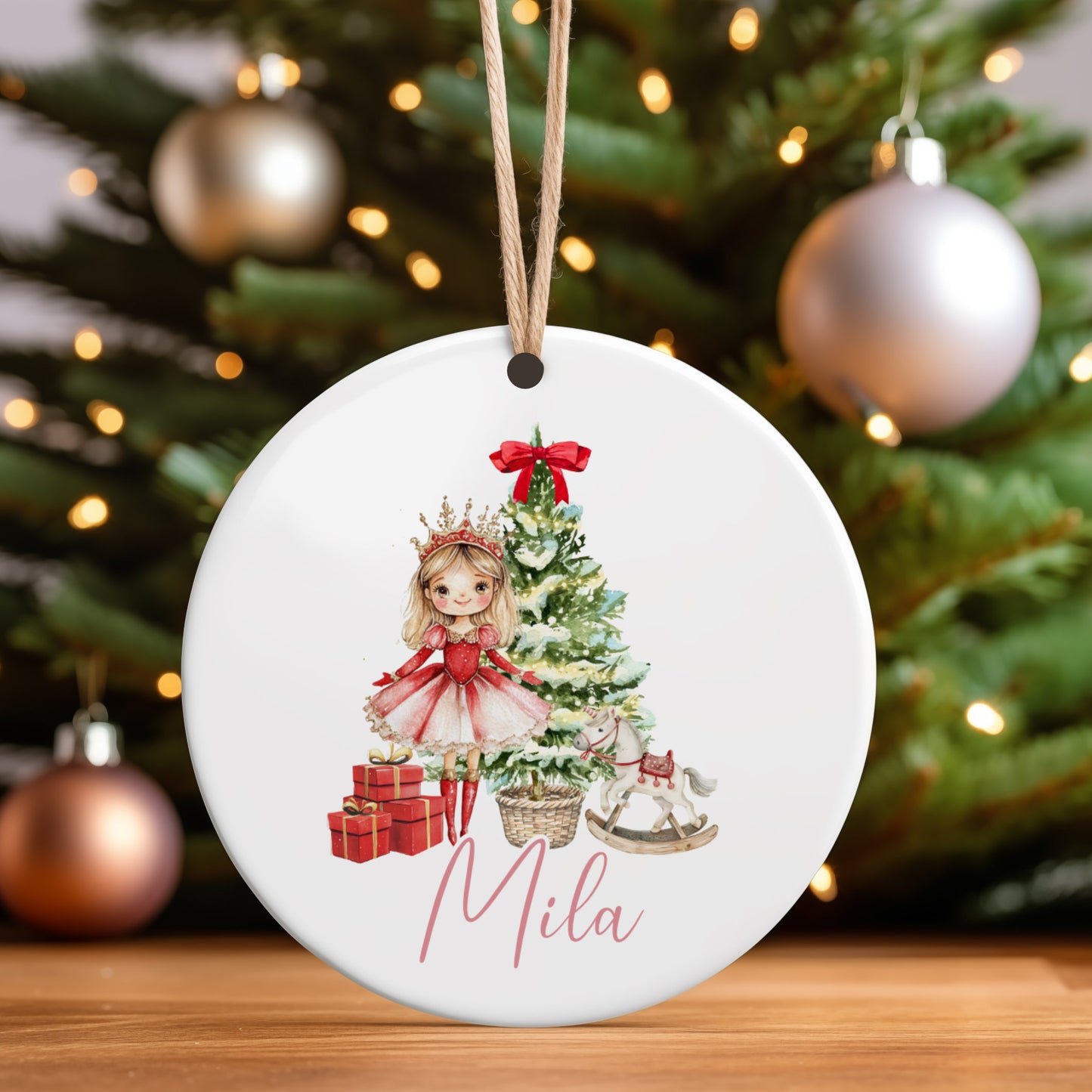 Personalised Christmas Tree Hanging Ornament Decoration Fairy