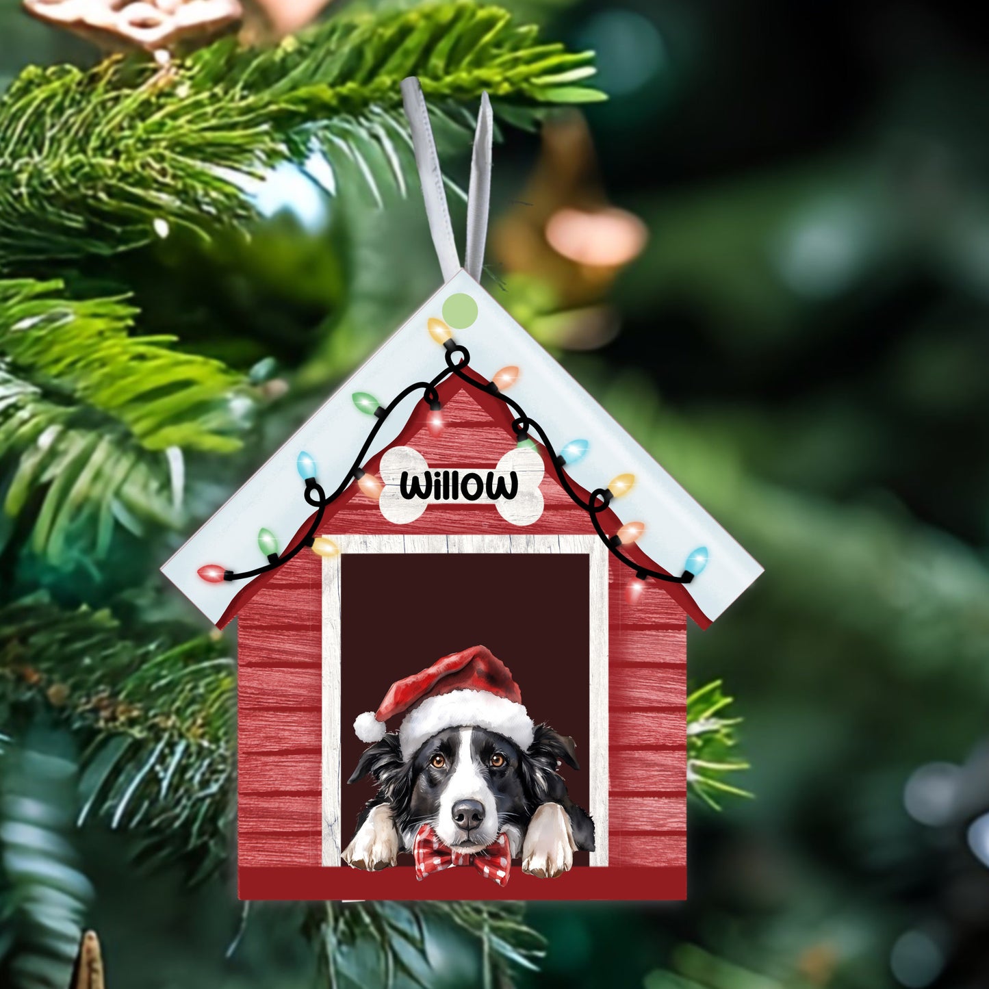 Personalised Christmas Dog Kennel Hanging Ornament – Choose Your Breed