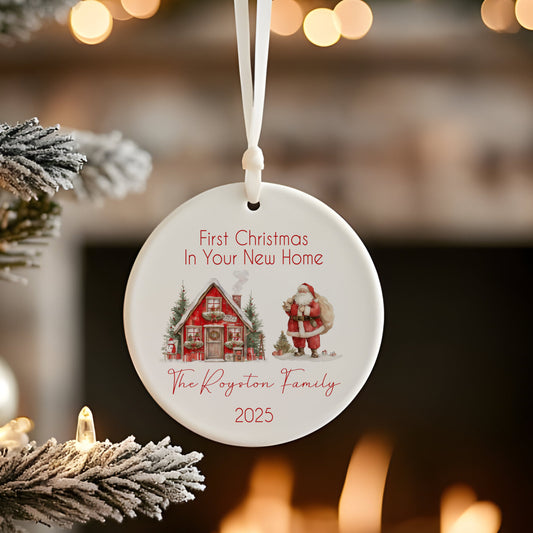 Personalised Christmas Ornament – Custom Tree Decoration For First Christmas New Home