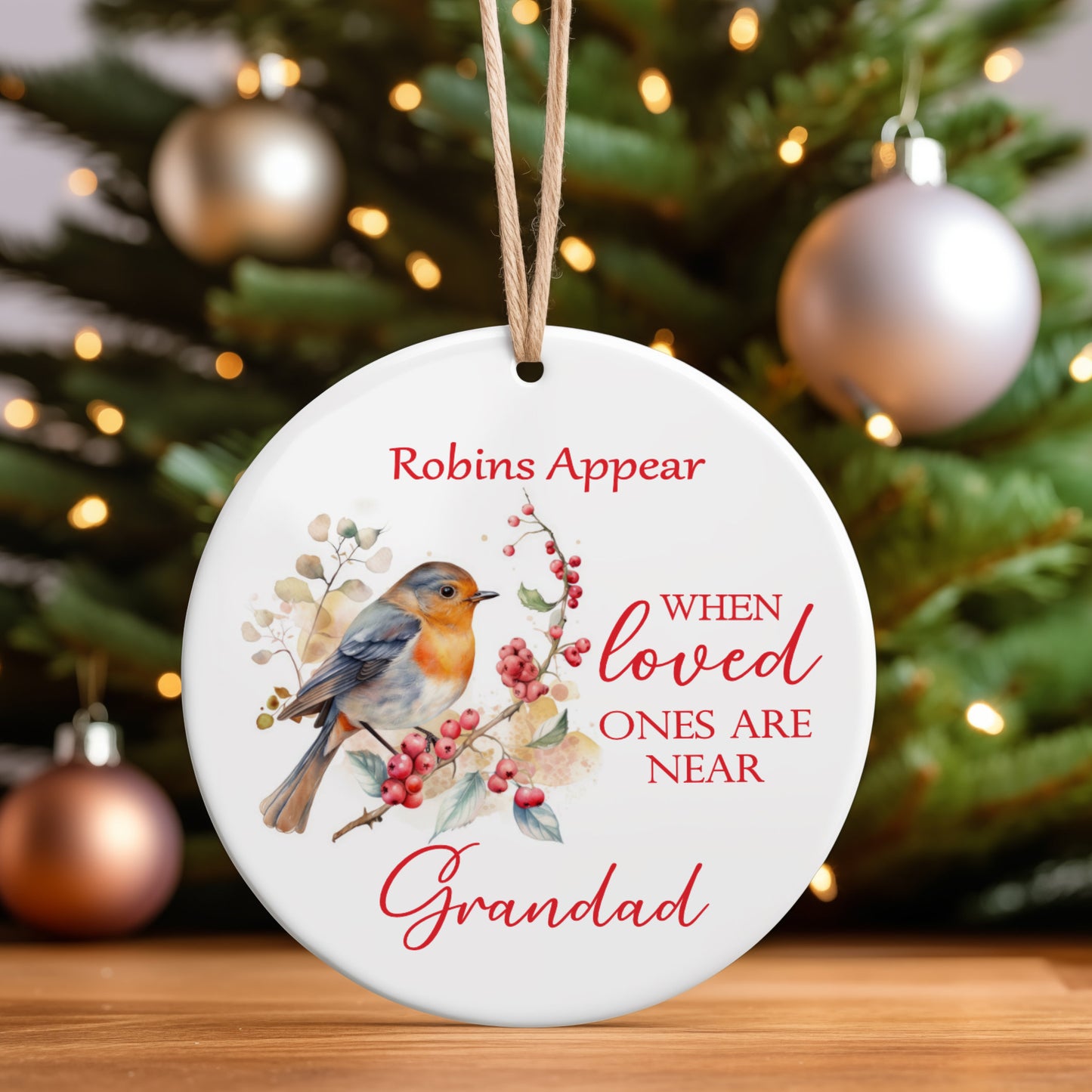 Personalised Memorial Christmas Tree Ornament – In Loving Memory Decoration