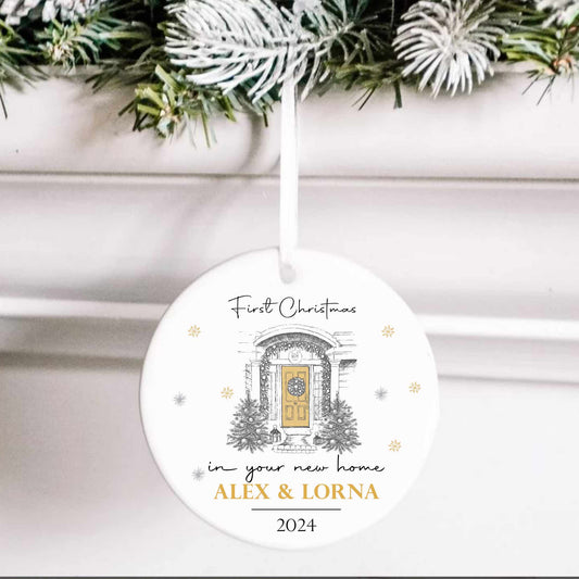 Personalised Christmas Tree Ornament Decoration -First Christmas in New Home