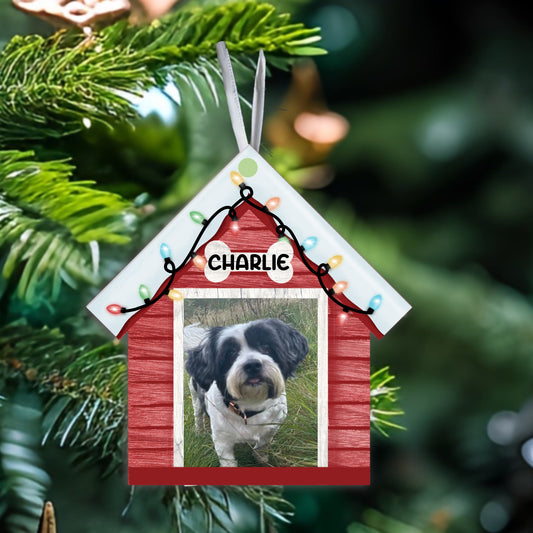 Personalised Christmas Dog Kennel Hanging Ornament – Choose Your Breed
