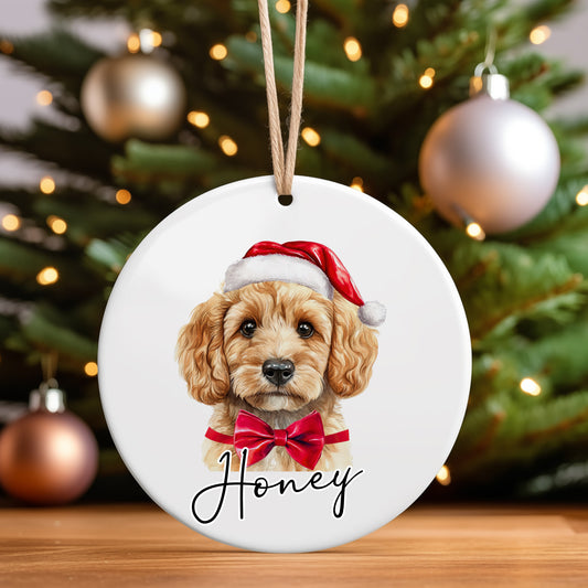 Personalised Christmas Dog Hanging Ornament, Dog Gift