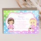 10 Personalised Birthday Party Invitations For Girls Pamper Spa