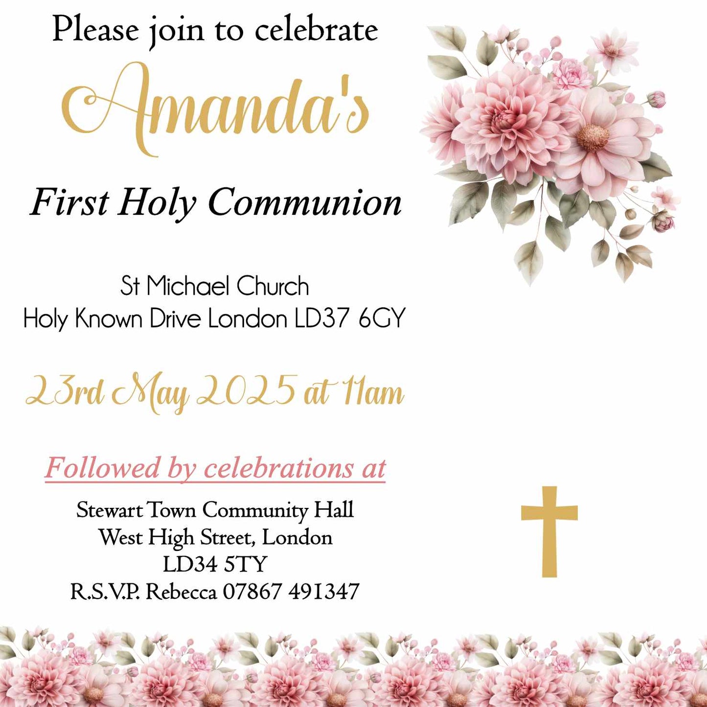 First Holy Communion Invitations