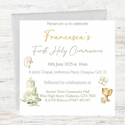 First Holy Communion Invitations