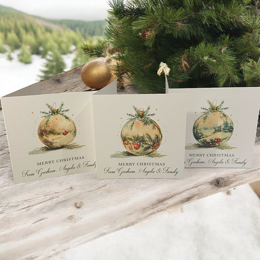 Personalised Christmas Card Pack 10, 20, 30, 40, 50