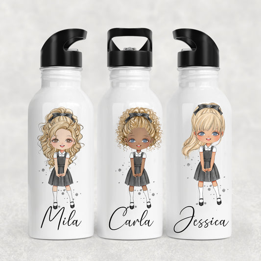 Personalised Girl's School Water Bottle