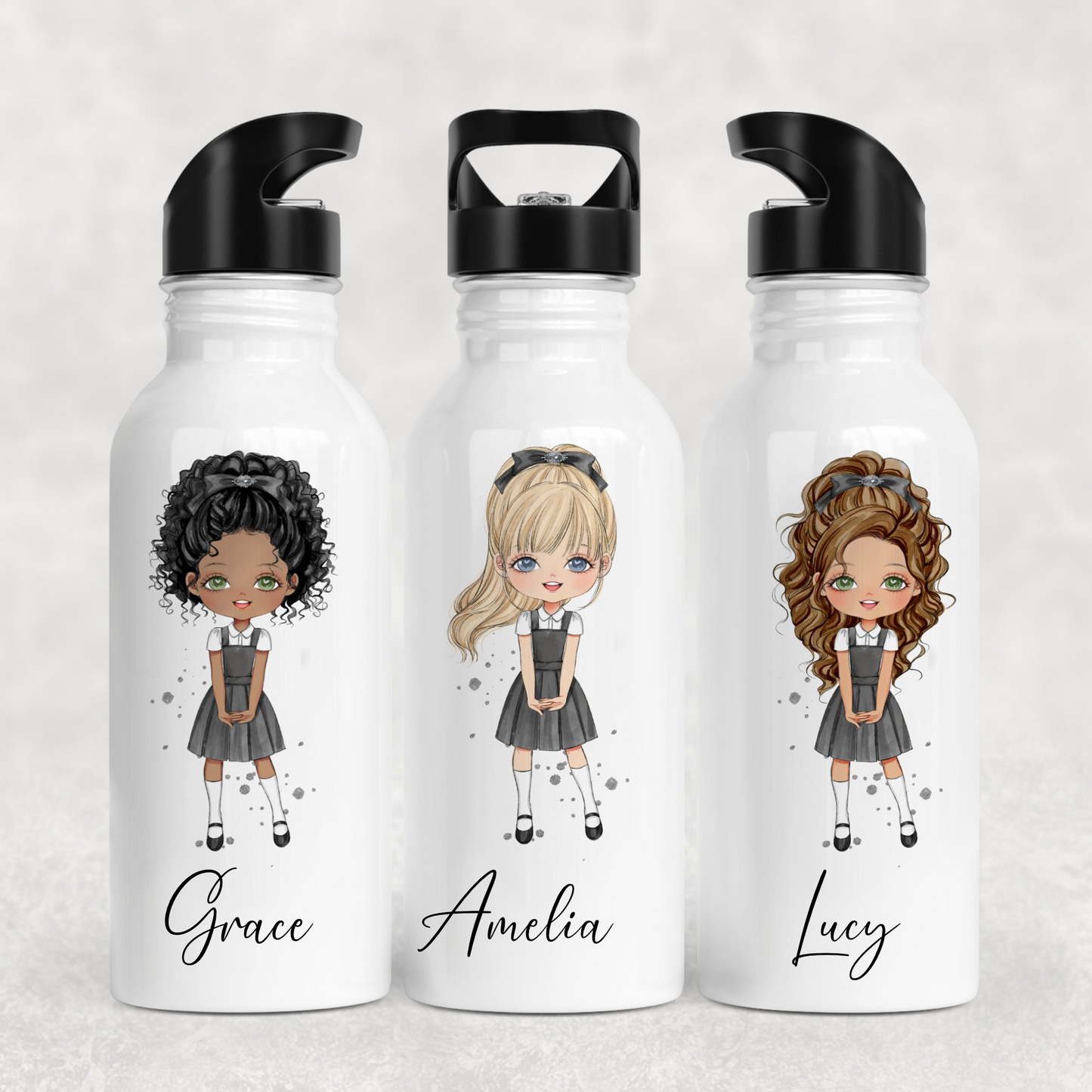 Personalised Girl's School Water Bottle