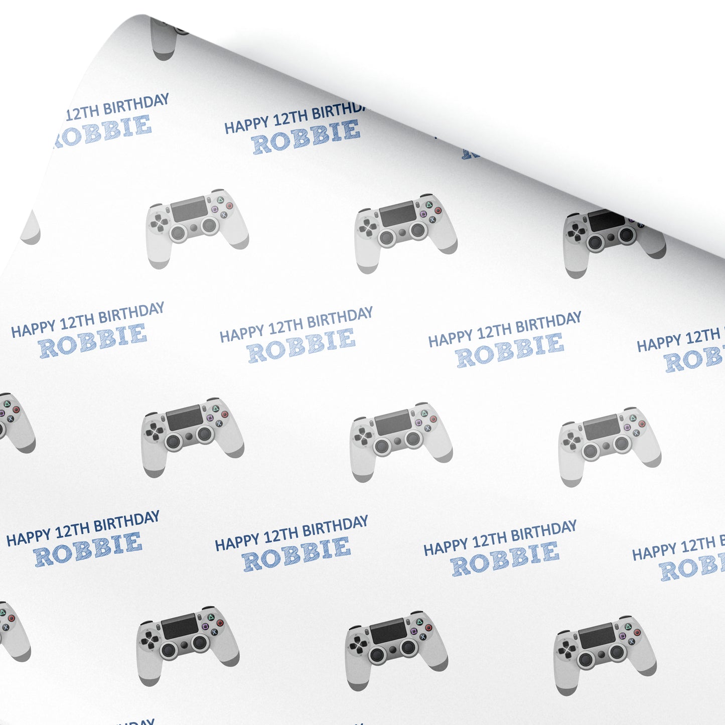 Personalised Birthday Wrapping Paper Gaming Console