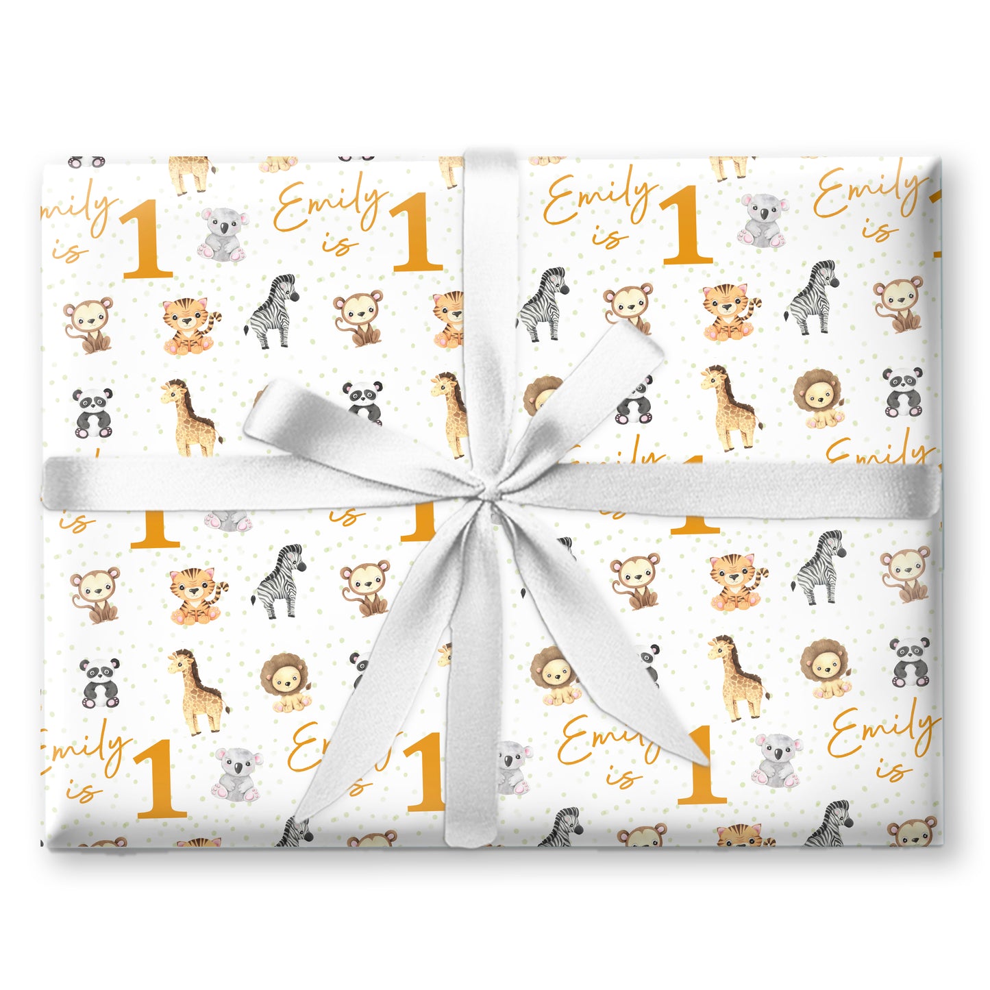 Personalised Gift Wrapping Paper Jungle Animals