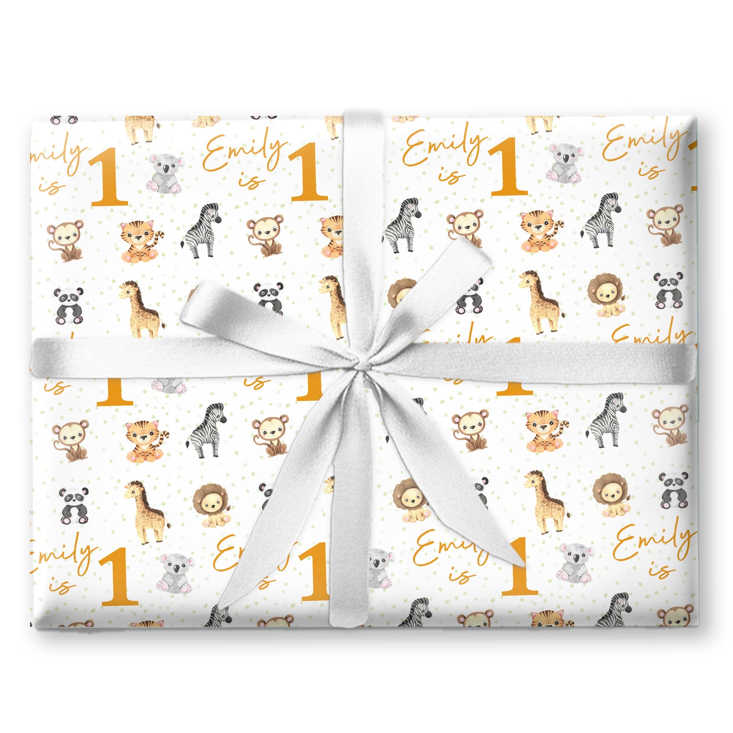 Personalised Gift Wrapping Paper Jungle Animals