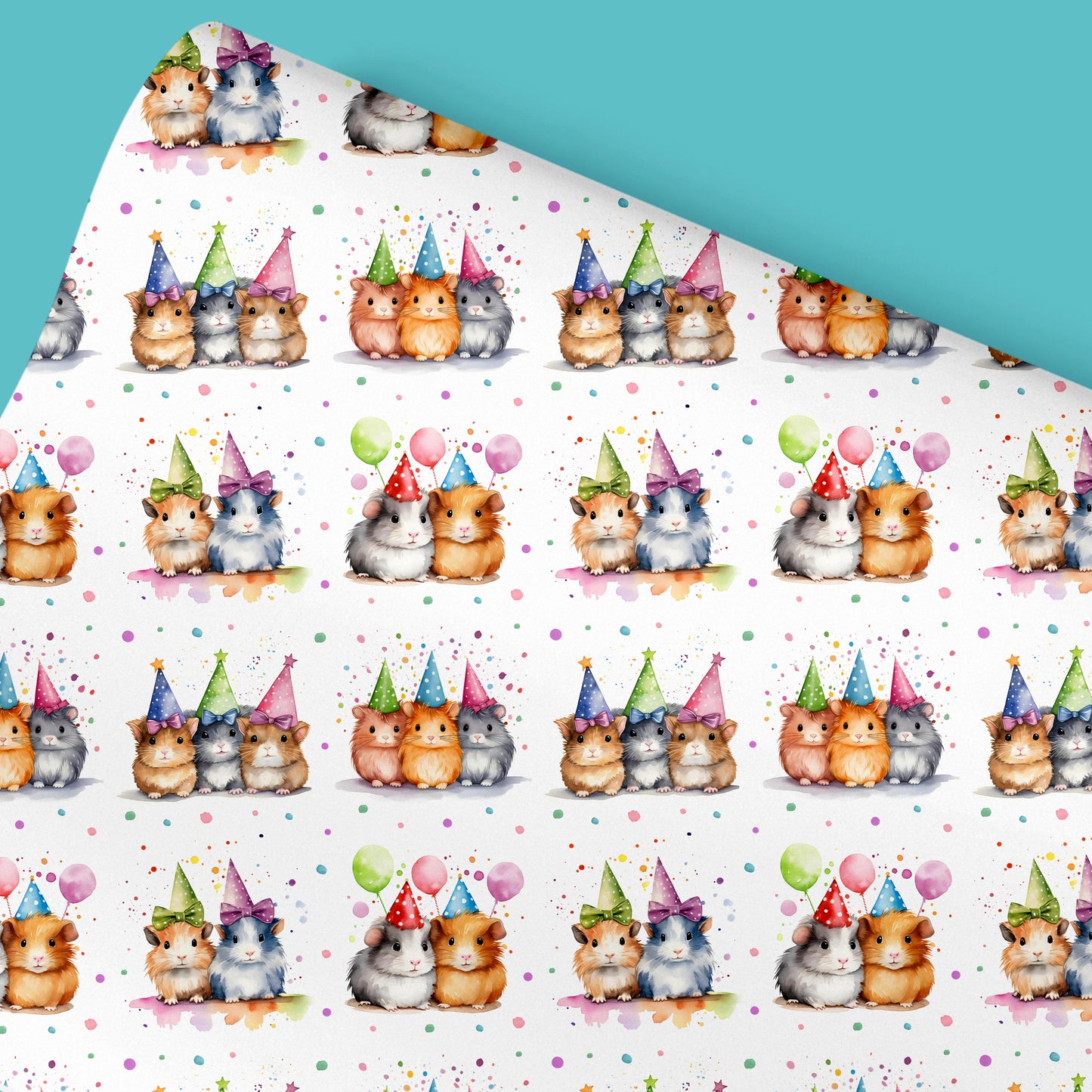 Guinea Pig Birthday Gift Wrapping Paper