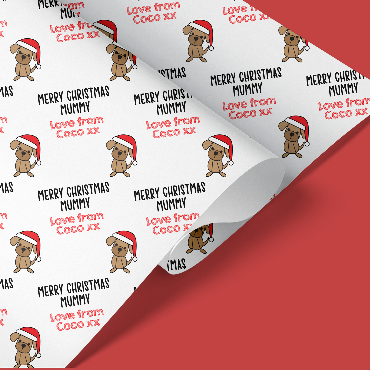 Personalised Christmas Wrapping Paper From Dog