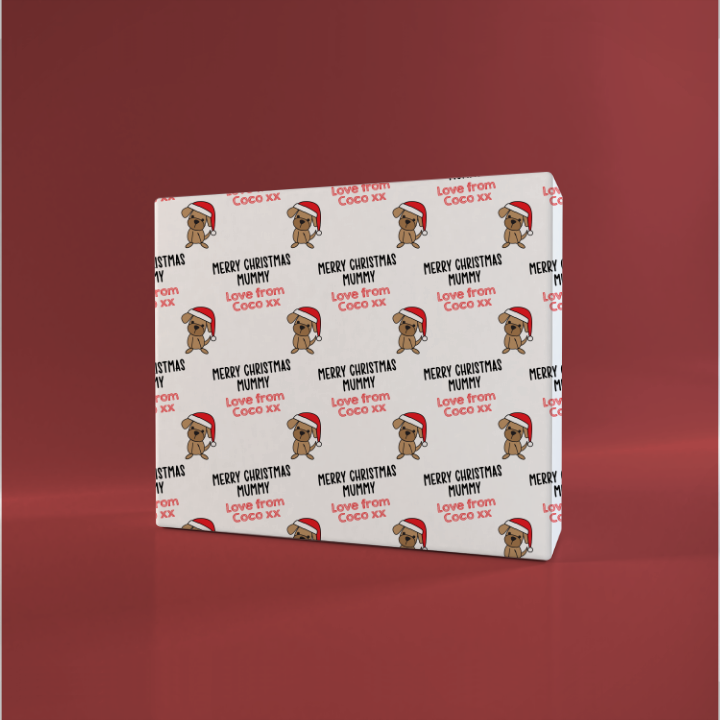 Personalised Christmas Wrapping Paper From Dog