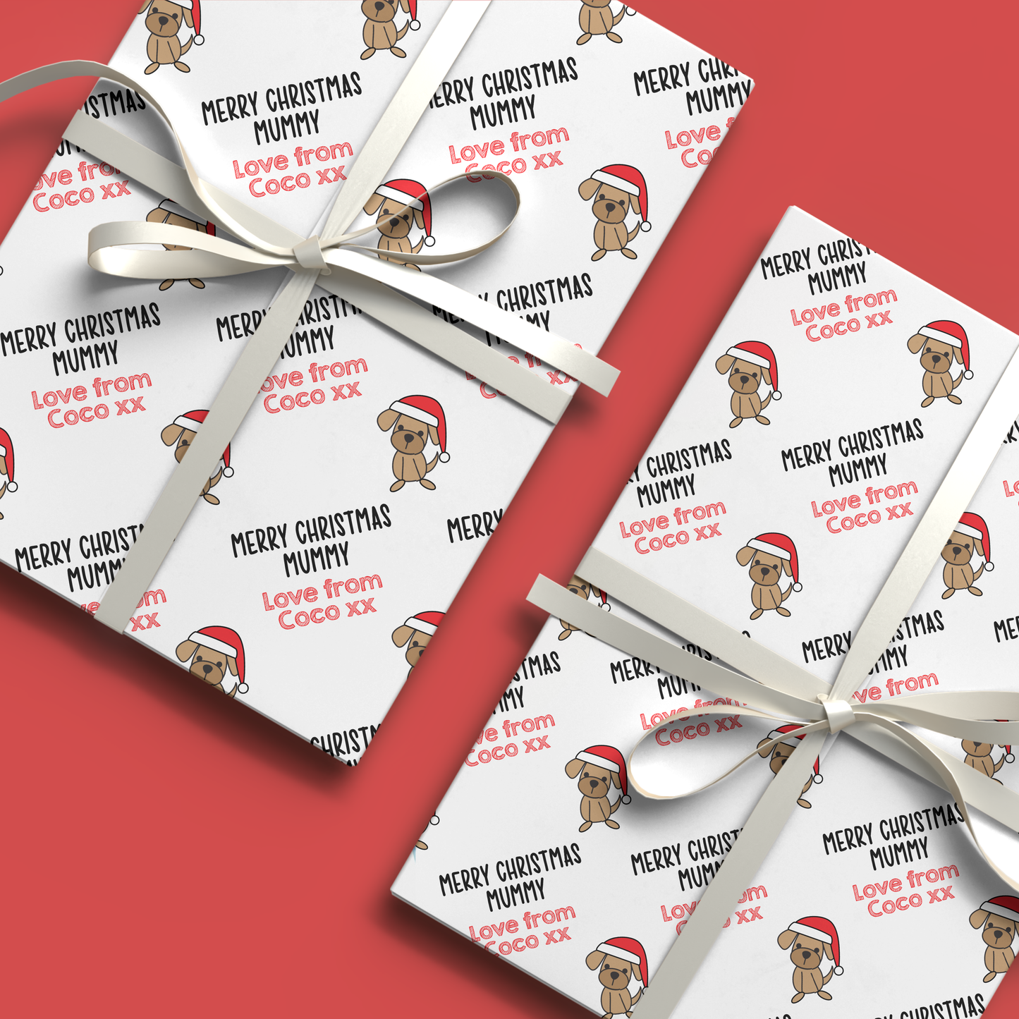 Personalised Christmas Wrapping Paper From Dog