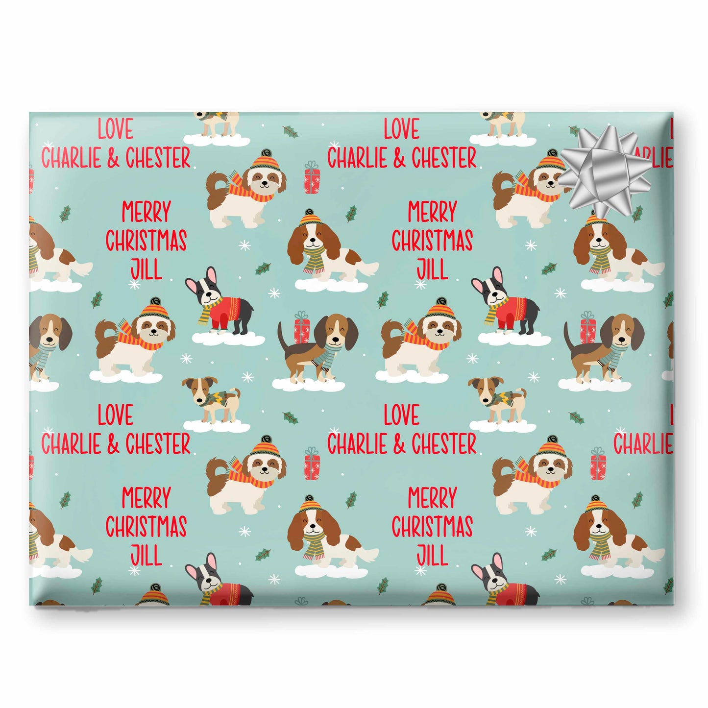 Festive Dogs Gift Wrapping Paper