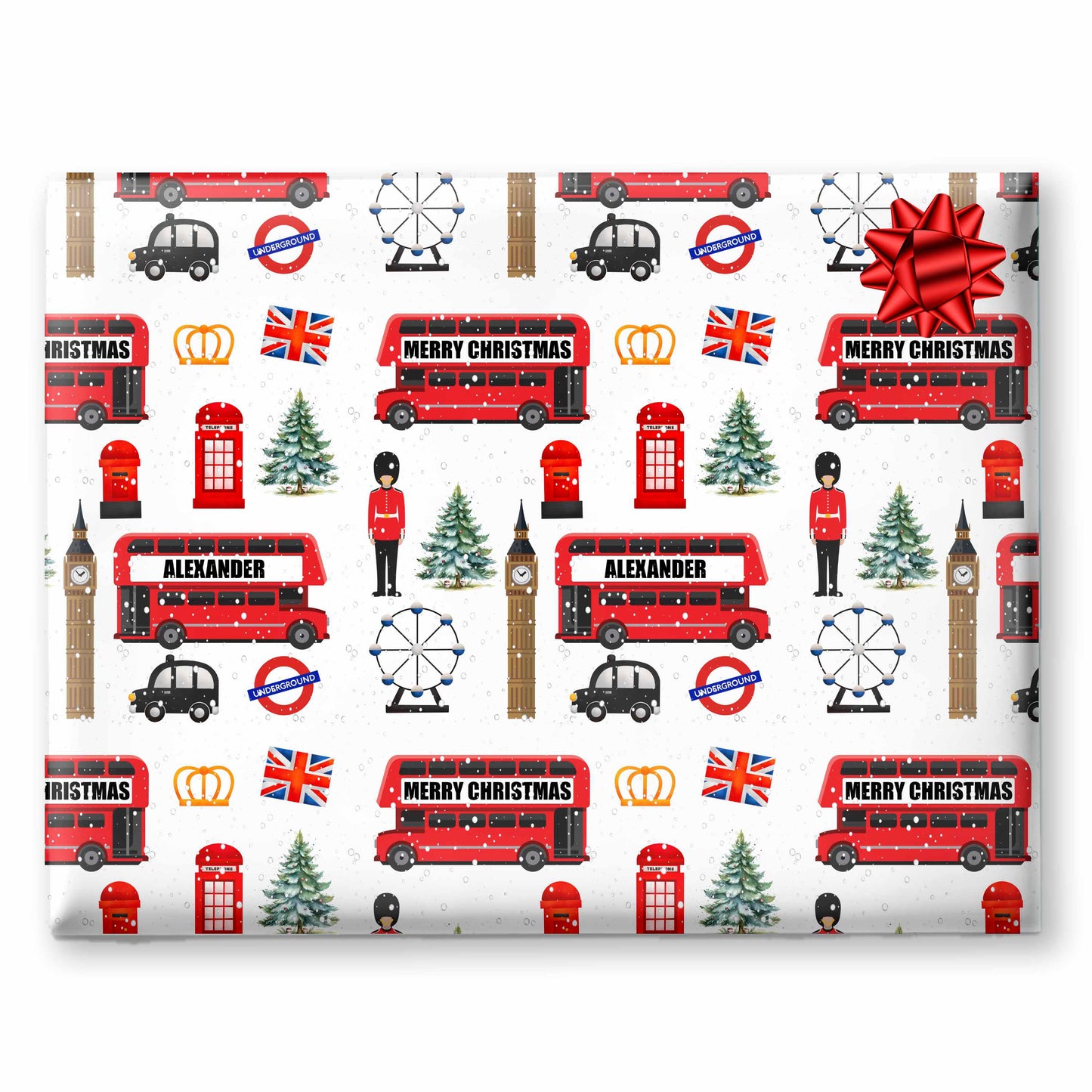 London Bus Christmas Wrapping Paper