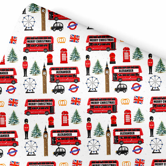 London Bus Christmas Wrapping Paper